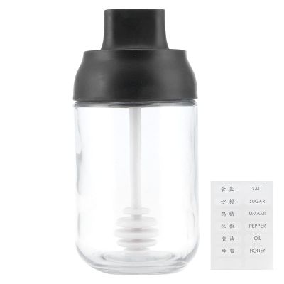 250ml Sealed Glass Storage Jar Originality Honey Can with Spoon and Lid Compatible with Home Kitchen Use , Honey Glass Storage Jar , Honey Glass Storage Jar , 250ml Sealed Glass StorageHoney Can Honey