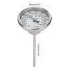 Stainless Steel Thermometer Dial Thermometer for Homebrew Kettle Thermometer Weldless Pot Thermometer 3" Large Dial Thermometer with NPT 1/2 Thread Fitting (0 220oF / 10 100oC) , Stainless Steel view 3
