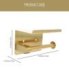 FOMIYES Toilet Paper Holder Phone Shelf Rustproof Bathroom Tissue Rack Multi-Functional Roll Paper Holder for Easy Installation Bathrooms Kitchens and Offices Brushed view 2
