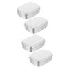 Cabilock 2sets Aluminum Box Soap Holder Dish Soap Container Portable Makeups Storage 2pcs*2 view 1