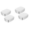 Cabilock 2sets Aluminum Box Soap Holder Dish Soap Container Portable Makeups Storage 2pcs*2 view 2