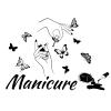 PLIGREAT Butterfly Manicure Quotes Wall Stickers, Removable Vinyl Peel and Stick Wall Decals for Woman Bedroom Nail Studio Beauty Salon Manicure Counter Wall Decorations DIY Indoor Wall Art Decor view 2