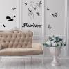 PLIGREAT Butterfly Manicure Quotes Wall Stickers, Removable Vinyl Peel and Stick Wall Decals for Woman Bedroom Nail Studio Beauty Salon Manicure Counter Wall Decorations DIY Indoor Wall Art Decor view 3