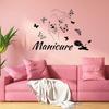 PLIGREAT Butterfly Manicure Quotes Wall Stickers, Removable Vinyl Peel and Stick Wall Decals for Woman Bedroom Nail Studio Beauty Salon Manicure Counter Wall Decorations DIY Indoor Wall Art Decor view 4