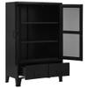CHARMMA Office Cabinet with Mesh Doors Industrial Black 29.5"x15.7"x47.2" Steel-Black-28KG view 3