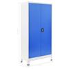 CHARMMA Office Cabinet Metal 35.4"x15.7"x70.9" Gray and Blue-Blue-42.3KG view 2