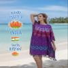Purple Beach Kaftan for Women - Boho Chic Bikini Cover Up - Mandala Sarong Dress view 2