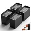 Furniture Risers, Tclouda Bed/Sofa/Desk/Table/Chair Leg/Fridge Lifts to 1.5, 3 and 4 in, Rectangle Adjustable Risers Blocks for Extenders, Heavy Duty Supports Up to 1300 Lbs, 4 in-Black-Rectangle view 1