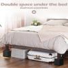 Furniture Risers, Tclouda Bed/Sofa/Desk/Table/Chair Leg/Fridge Lifts to 1.5, 3 and 4 in, Rectangle Adjustable Risers Blocks for Extenders, Heavy Duty Supports Up to 1300 Lbs, 4 in-Black-Rectangle view 3
