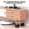 Furniture Risers, Tclouda Bed/Sofa/Desk/Table/Chair Leg/Fridge Lifts to 1.5, 3 and 4 in, Rectangle Adjustable Risers Blocks for Extenders, Heavy Duty Supports Up to 1300 Lbs, 4 in-Black-Rectangle view 4