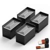 Furniture Risers, Tclouda Bed/Sofa/Desk/Table/Chair Leg/Fridge Lifts to 1.5, 3 and 4 in, Rectangle Adjustable Risers Blocks for Extenders, Heavy Duty Supports Up to 1300 Lbs, 3 in-Black-Rectangle view 1