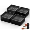 Furniture Risers, Tclouda Bed/Sofa/Desk/Table/Chair Leg/Fridge Lifts to 1.5, 3 and 4 in, Rectangle Adjustable Risers Blocks for Extenders, Heavy Duty Supports Up to 1300 Lbs, 1.5 in-Black-Square view 1