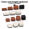 Furniture Risers, Tclouda Bed/Sofa/Desk/Table/Chair Leg/Fridge Lifts to 1.5, 3 and 4 in, Rectangle Adjustable Risers Blocks for Extenders, Heavy Duty Supports Up to 1300 Lbs, 4 in-Black-Square view 2