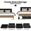 Furniture Risers, Tclouda Bed/Sofa/Desk/Table/Chair Leg/Fridge Lifts to 1.5, 3 and 4 in, Rectangle Adjustable Risers Blocks for Extenders, Heavy Duty Supports Up to 1300 Lbs, 4 in-Black-Square view 3