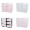 6pcs Box Cloth Storage Bin Foldable Shoe Cabinet Collapsible Storage Bins Stacking Storage Bins Stackable Storage Drawers Shoes Storage Bin Men and Women Fabric White - view 4