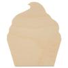 Cupcake Chunky Wood Cutout 4 x 3-1/4-inch, Pack of 5 Unfinished Wooden Cutouts for Wooden Tray Decor & Tiered Holder, by Woodpeckers view 1