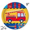 Oojami Fire Truck Birthday Party Decorations for 24 Guests  Firefighter Party Supplies Set with Plates, Cups, Napkins, 2 Table Covers & Happy Birthday Banner  Firetruck Themed Birthday Decor view 3
