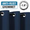 100% Blackout Curtains Thermal Insulated Full Blackout Curtains for Living Room Energy Efficiency Window Drapes for Bedroom with Black Liners (1 Panel, 52x96 inch, Navy) view 3
