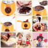 8.45oz Melting Fondue Set,MINI Electric Chocolate Melting Pot,Chocolate Fondue Fountain,Warmer Machine for Milk Chocolate,Cheese,Butter,Candy (Yellow) view 2