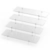 Acrylic Display Riser Stand Shelf Clear 4 Tier Cupcake Stand Perfume Display Holder Figures Desktop Decoration and Organizer Showcase Toys Retail Display Rack Candy Dessert Buffet 4 Step Collection (1 PACK) view 1