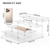 Acrylic Display Riser Stand Shelf Clear 4 Tier Cupcake Stand Perfume Display Holder Figures Desktop Decoration and Organizer Showcase Toys Retail Display Rack Candy Dessert Buffet 4 Step Collection (1 PACK) view 2