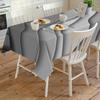 Gradient Table Cover Washable Polyester Fabric Table Cloth Dust-Proof Rectangle 54x108inch Premium Tablecloth for Party Dining Kitchen Tabletop Decoration Abstract Geometric Black Gradient Pattern view 1