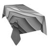 Gradient Table Cover Washable Polyester Fabric Table Cloth Dust-Proof Rectangle 54x108inch Premium Tablecloth for Party Dining Kitchen Tabletop Decoration Abstract Geometric Black Gradient Pattern view 3