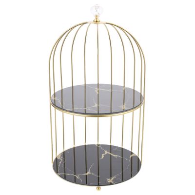 FOMIYES Elegant Bird Skincare Organizer Dual Storage Rack for Cosmetics Perfume and Jewelry for Dresser Bathroom and Party Displays