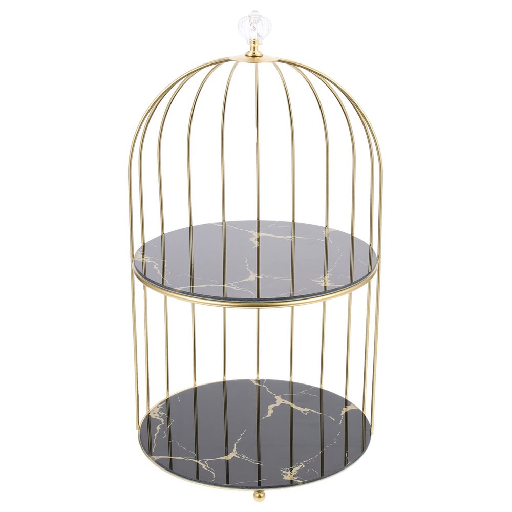 FOMIYES Elegant Bird Skincare Organizer Dual Storage Rack for Cosmetics Perfume and Jewelry for Dresser Bathroom and Party Displays