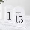 UNIQOOO White Arch Wedding Table Numbers with Stands 1-15, 5x7" Acrylic Signs and Holders, Perfect for Centerpiece, Reception, Decoration, Party, Anniversary, Event view 1
