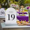 UNIQOOO White Arch Wedding Table Numbers with Stands 1-15, 5x7" Acrylic Signs and Holders, Perfect for Centerpiece, Reception, Decoration, Party, Anniversary, Event view 4