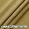 Fcosie Extra Long 132 Inches Linen Curtains for High Ceiling Living Room Bedroom, 11 FT Nickel Grommets Custom Made Drapes, Rattan Privacy Drapery for Loft Sliding Door, 1 Panel, 50" Wx132 L view 3