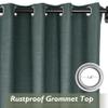 Fcosie Extra Long 132 Inches Linen Curtains for High Ceiling Living Room Bedroom, 11 FT Nickel Grommets Custom Made Drapes, Bluestone Privacy Drapery for Loft Sliding Door, 1 Panel, 50" Wx132 L view 2