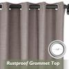 Fcosie Extra Long 132 Inches Linen Curtains for High Ceiling Living Room Bedroom, 11 FT Nickel Grommets Custom Made Drapes, Parchment Privacy Drapery for Loft Sliding Door, 1 Panel, 50" Wx132 L view 2