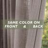 Fcosie Extra Long 132 Inches Linen Curtains for High Ceiling Living Room Bedroom, 11 FT Nickel Grommets Custom Made Drapes, Parchment Privacy Drapery for Loft Sliding Door, 1 Panel, 50" Wx132 L view 4