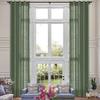 Fcosie Extra Long 132 Inches Linen Curtains for High Ceiling Living Room Bedroom, 11 FT Nickel Grommets Custom Made Drapes, Lagoon Privacy Drapery for Loft Sliding Door, 1 Panel, 50" Wx132 L view 1