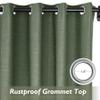 Fcosie Extra Long 132 Inches Linen Curtains for High Ceiling Living Room Bedroom, 11 FT Nickel Grommets Custom Made Drapes, Lagoon Privacy Drapery for Loft Sliding Door, 1 Panel, 50" Wx132 L view 2