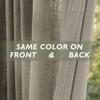 Fcosie Extra Long 132 Inches Linen Curtains for High Ceiling Living Room Bedroom, 11 FT Nickel Grommets Custom Made Drapes, Island Fossil Privacy Drapery for Loft Sliding Door, 1 Panel, 50" Wx132 L view 4