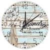 12x12 Inch Wood Wall Clock The Laundry Room Loads of Fun Fireplace Decor for Garage Retro Religious Wall Clocks Double-Sided Round Wooden Wall Clock Rustic for Cabin Girls Room view 1