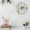 12x12 Inch Wood Wall Clock The Laundry Room Loads of Fun Fireplace Decor for Garage Retro Religious Wall Clocks Double-Sided Round Wooden Wall Clock Rustic for Cabin Girls Room view 3