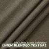 Fcosie Extra Long 132 Inches Linen Curtains for High Ceiling Living Room Bedroom, 11 FT Nickel Grommets Custom Made Drapes, Sepia Privacy Drapery for Loft Sliding Door, 1 Panel, 50" Wx132 L view 3