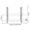 2 Tier Solid Wood Ceiling Shelf LOFT Industrial Bar Restaurant Iron Frame Floating Shelves Ceiling Hanger Hanging Storage Rack Decoration Flower Stand, 5 Sizes (Size : 110x30x80cm) view 3