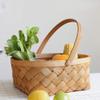 Woven Basket Storage Basket Portable Handmade Rattan Storage Basket Storage Container Bathroom Hampers Houseware Storage Basket (Large) view 2