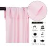 10ft x 8ft Pink Backdrop Curtain Party Backgrounds Panels Polyester Fabric for Valentine's Day Wedding Baby Shower Birthday Photography Party Decorations 5ft x 8ft,2 Panels view 4