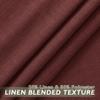 Fcosie Extra Long 132 Inches Linen Curtains for High Ceiling Living Room Bedroom, 11 FT Nickel Grommets Custom Made Drapes, Cinnabar Privacy Drapery for Loft Sliding Door, 1 Panel, 50" Wx132 L view 3