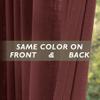 Fcosie Extra Long 132 Inches Linen Curtains for High Ceiling Living Room Bedroom, 11 FT Nickel Grommets Custom Made Drapes, Cinnabar Privacy Drapery for Loft Sliding Door, 1 Panel, 50" Wx132 L view 4