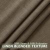 Fcosie Extra Long 132 Inches Linen Curtains for High Ceiling Living Room Bedroom, 11 FT Nickel Grommets Custom Made Drapes, Cocoa Creme Privacy Drapery for Loft Sliding Door, 1 Panel, 50" Wx132 L view 3