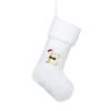 Beyond Your Thoughts Personalized Embroidery Monogram Initial Human Christmas Stockings 1 Pack Durable Christmas Ornament Bag for Family Decorations White and Gold Letter E view 1