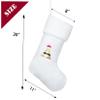 Beyond Your Thoughts Personalized Embroidery Monogram Initial Human Christmas Stockings 1 Pack Durable Christmas Ornament Bag for Family Decorations White and Gold Letter E view 3
