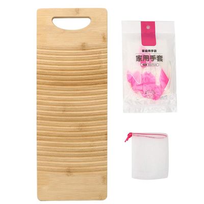 Bamboo Washboard Anti-slip Laundry Cleaning Board Manual Clothes Washing Tool,Washboard for Laundry, 19.7in Length Washboard for women School Home, Washboard for Laundry, Bamboo Washboard Anti-s